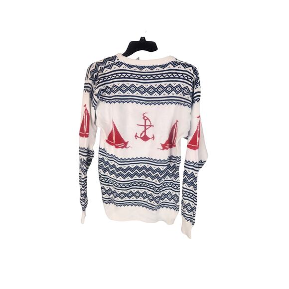 Vintage 90s Nautical Sweater men's large - Picture 2 of 7